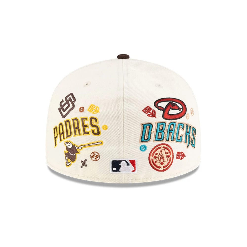 Pictured is this MLB Mexico City Series 2026 MLB All Over 59FIFTY Fitted cap in white. 5