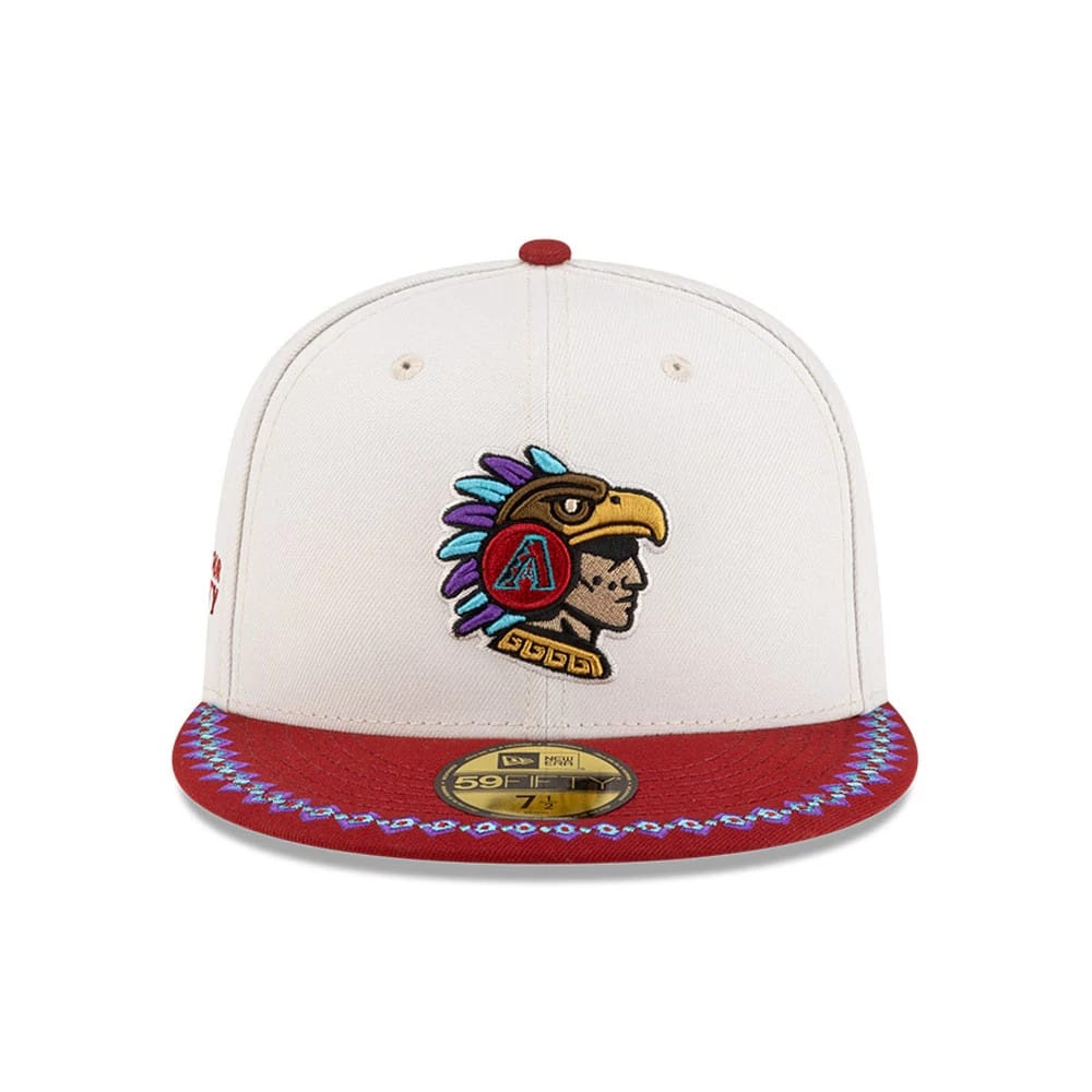 Pictured is this MLB Mexico City Series 2026 Arizona Diamondbacks 59FIFTY Fitted cap in White. 3