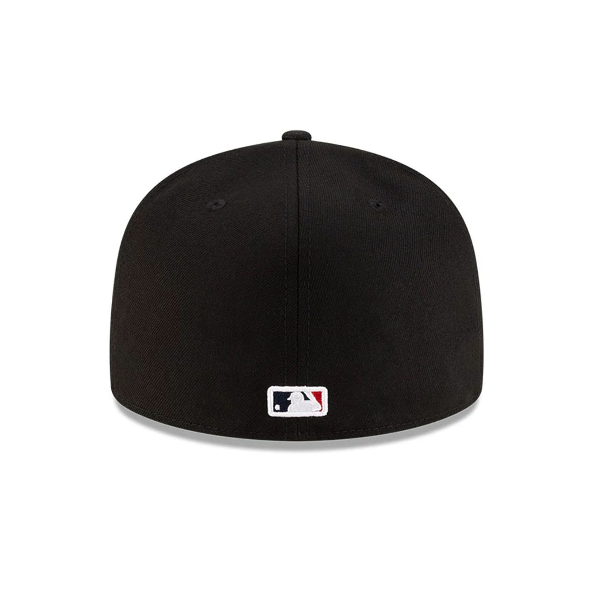 Pictured is this MLB Mexico City Series 2026 MLB Dueling League Logos 59FIFTY Fitted cap in black. 6