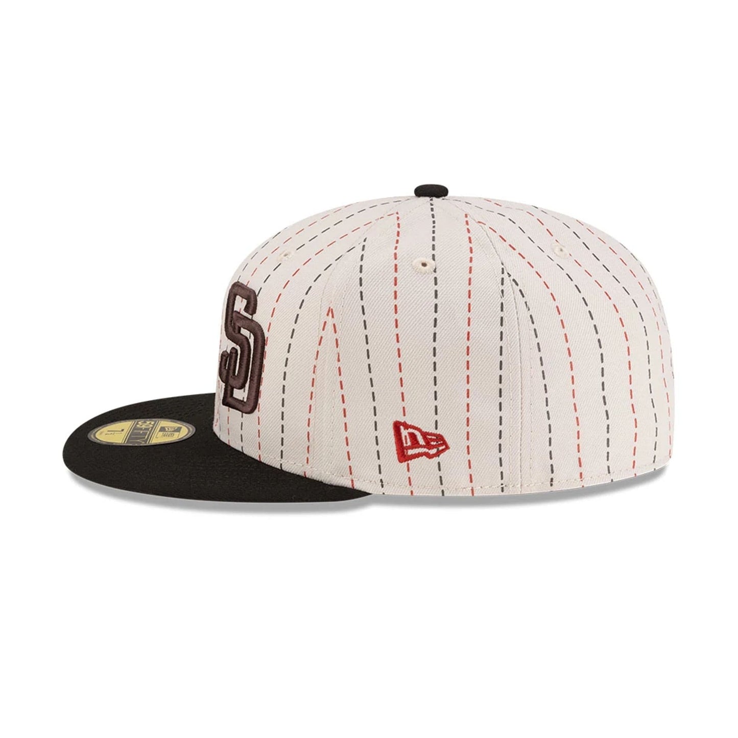 Pictured is this MLB Mexico City Series 2026 MLB Dueling League Logos 59FIFTY Fitted cap in light beige. 6