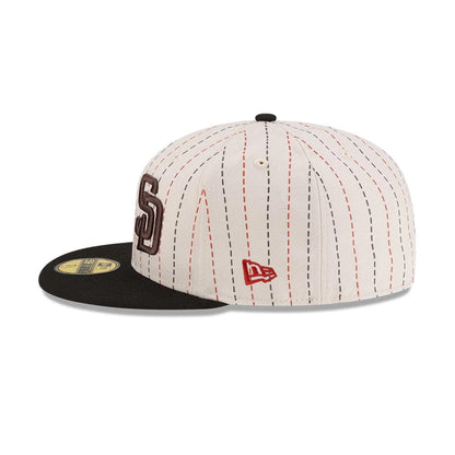 Pictured is this MLB Mexico City Series 2026 MLB Dueling League Logos 59FIFTY Fitted cap in light beige. 6