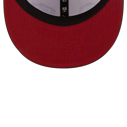 Pictured is this MLB Mexico City Series 2026 MLB Dueling League Logos 59FIFTY Fitted cap in light beige. 2