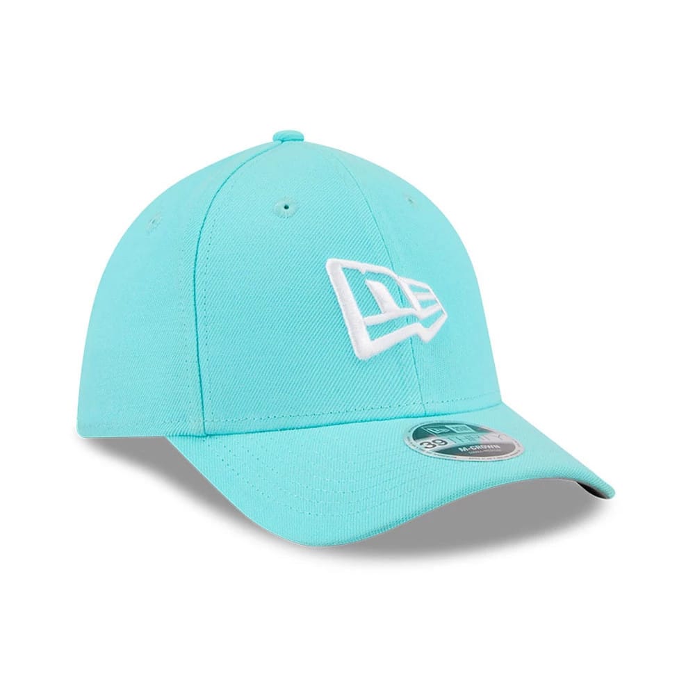 Pictured is this New Era Flag 39THIRTY M-Crown Stretch Fit cap in pastel blue. 4