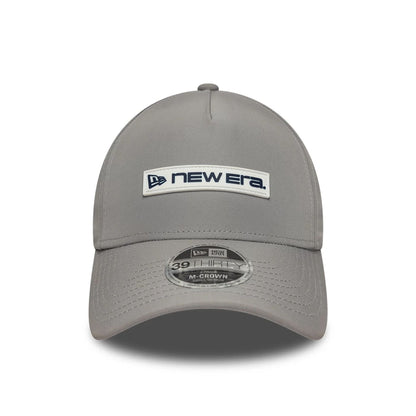 Pictured is this New Era Rubber Patch 39THIRTY M-Crown A-Frame Stretch Fit cap in grey. 2
