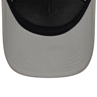 Pictured is this New Era Rubber Patch 39THIRTY M-Crown A-Frame Stretch Fit cap in grey. 7