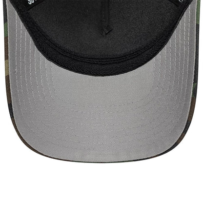 Pictured is this New Era Woodland Camo 39THIRTY M-Crown A-Frame Stretch Fit cap in woodland camo. 2