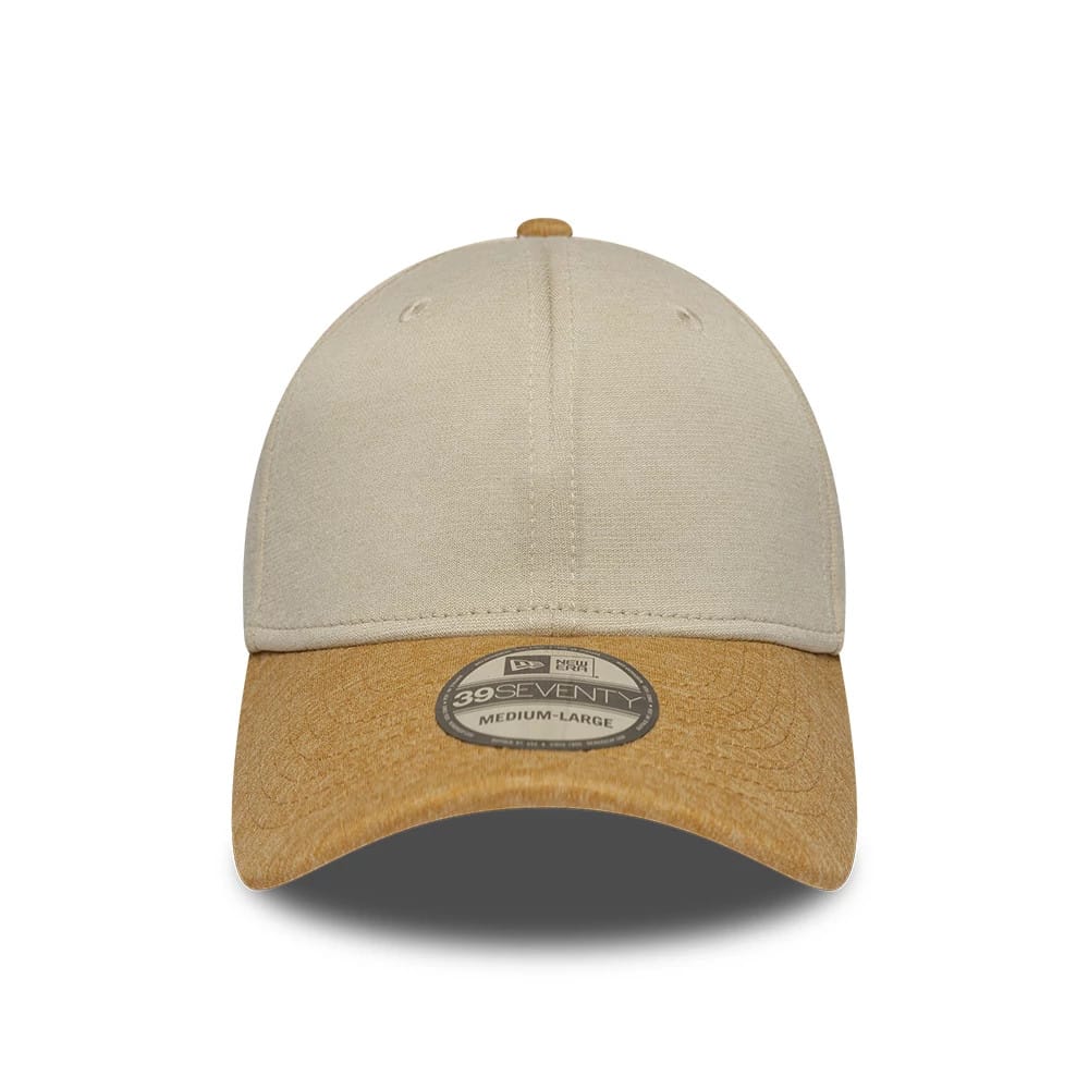 Pictured is this New Era 2 Tone 39SEVENTY Stretch Fit cap in Light Cream. 3