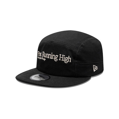 Pictured is this New Era X Hermanos Koumori Running Camper cap in black. 1