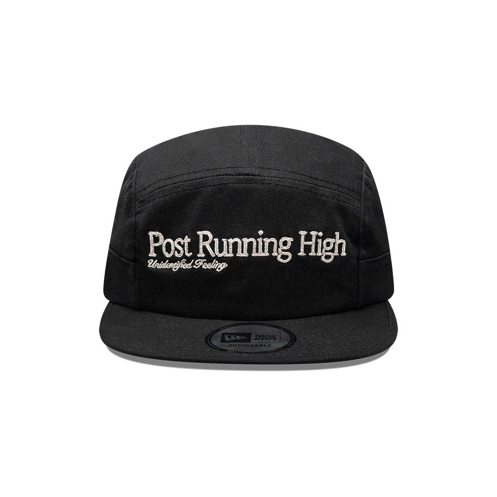 Pictured is this New Era X Hermanos Koumori Running Camper cap in black. 2