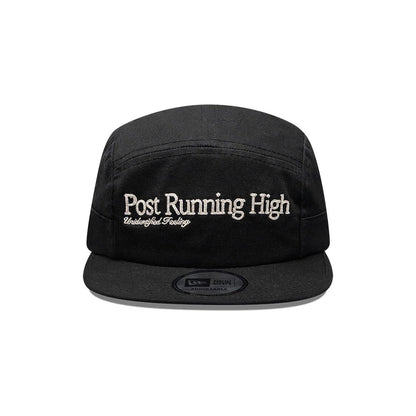 Pictured is this New Era X Hermanos Koumori Running Camper cap in black. 2