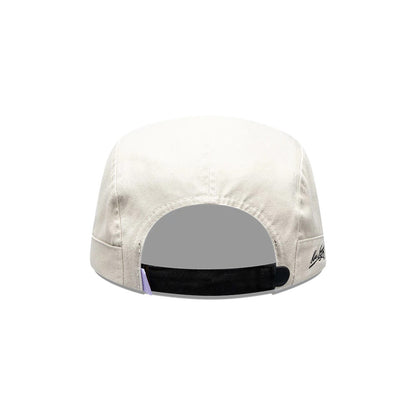 Pictured is this New Era X Hermanos Koumori Running Camper cap in light beige. 4