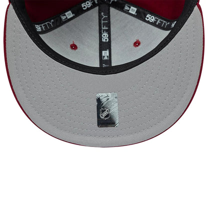 Pictured is this NHL Basic Colorado Avalanche 59FIFTY Fitted cap in dark red. 2