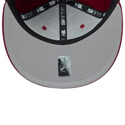 Pictured is this NHL Basic Colorado Avalanche 59FIFTY Fitted cap in dark red. 2