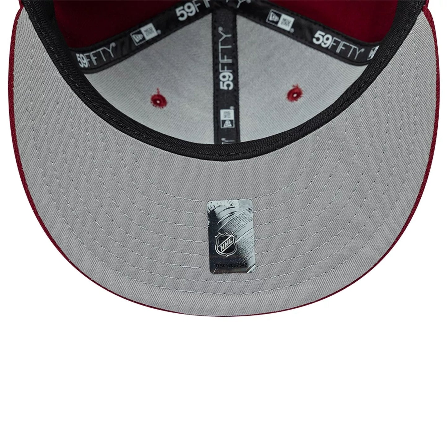 Pictured is this NHL Basic Colorado Avalanche 59FIFTY Fitted cap in dark red. 2