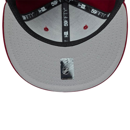 Pictured is this NHL Basic Colorado Avalanche 59FIFTY Fitted cap in dark red. 2