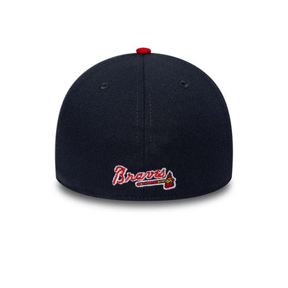 Pictured is this MLB Classic Atlanta Braves 39THIRTY Stretch Fit cap in navy. 4