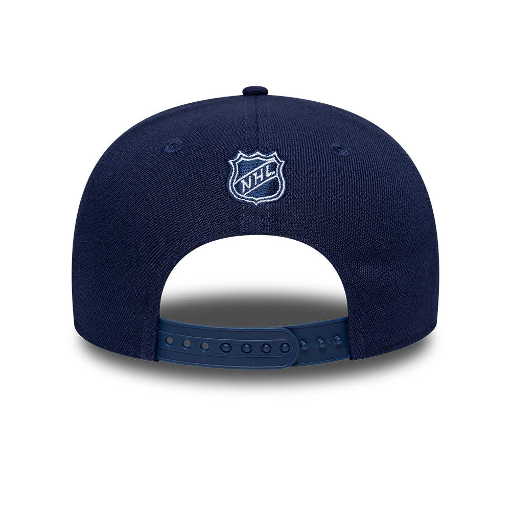 Pictured is this NHL Team Toronto Maple Leafs 9SEVENTY Stretch Snap cap in navy. 7