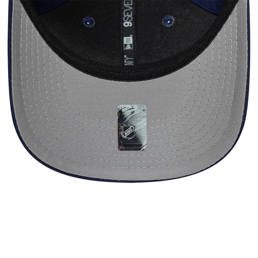 Pictured is this NHL Team Toronto Maple Leafs 9SEVENTY Stretch Snap cap in navy. 2