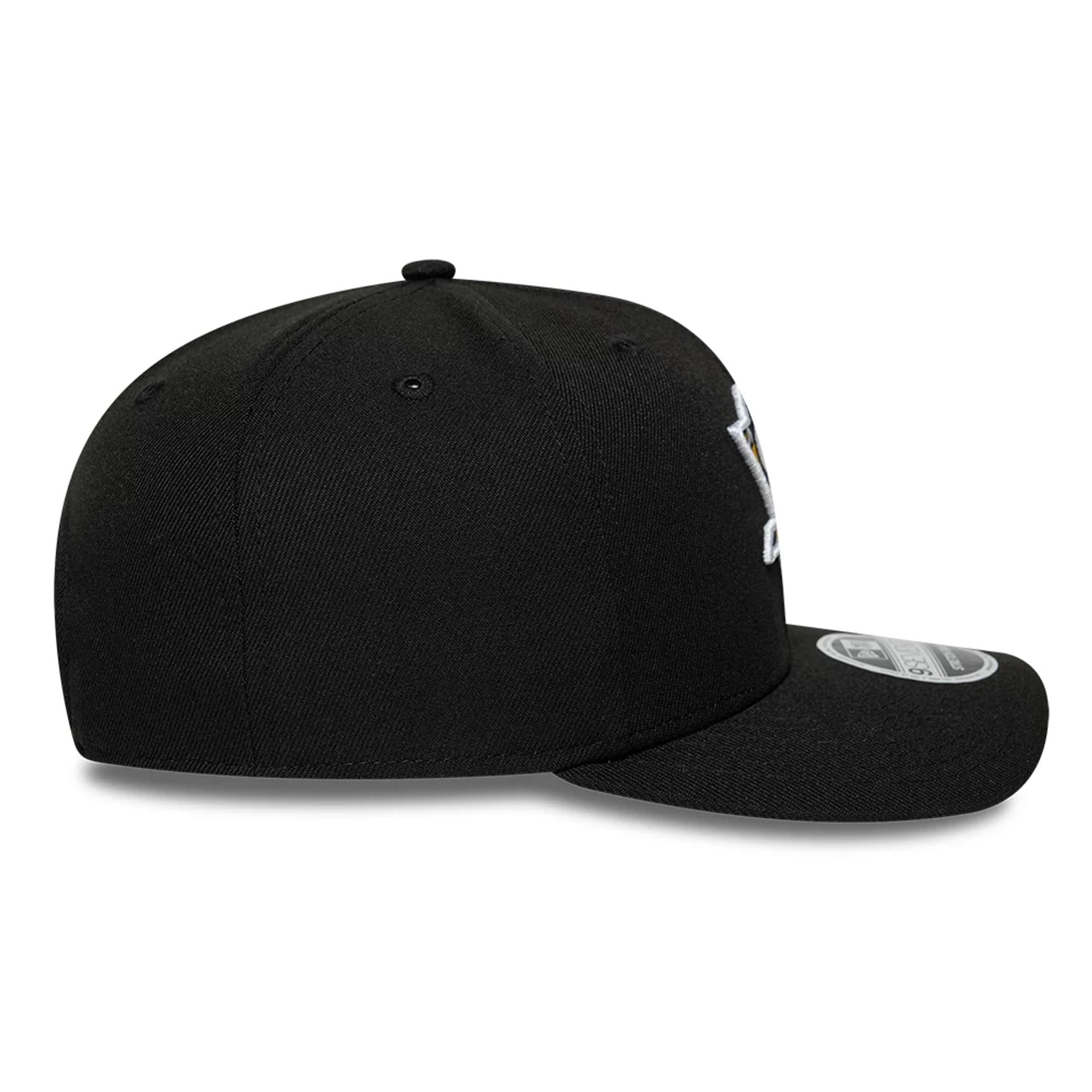 Pictured is this NHL Team Pittsburgh Penguins 9SEVENTY Stretch Snap cap in black. 6