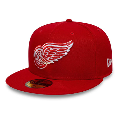 Pictured is this NHL Basic Detroit Red Wings 59FIFTY Fitted cap in red. 1