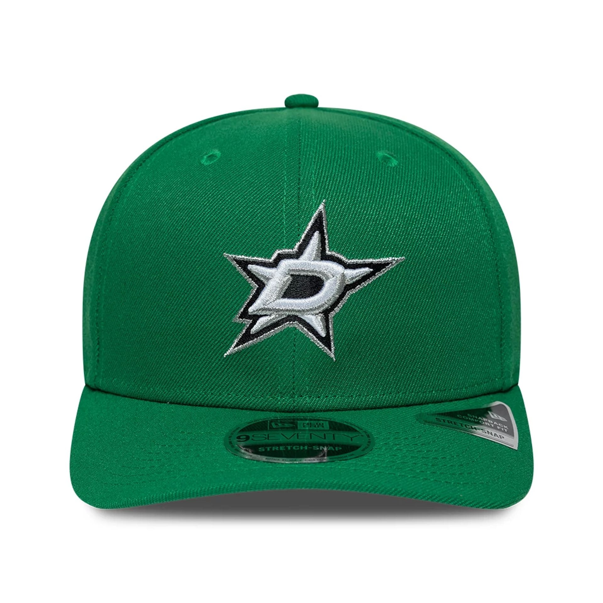Pictured is this NHL Team Dallas Stars 9SEVENTY Stretch Snap cap in green. 3