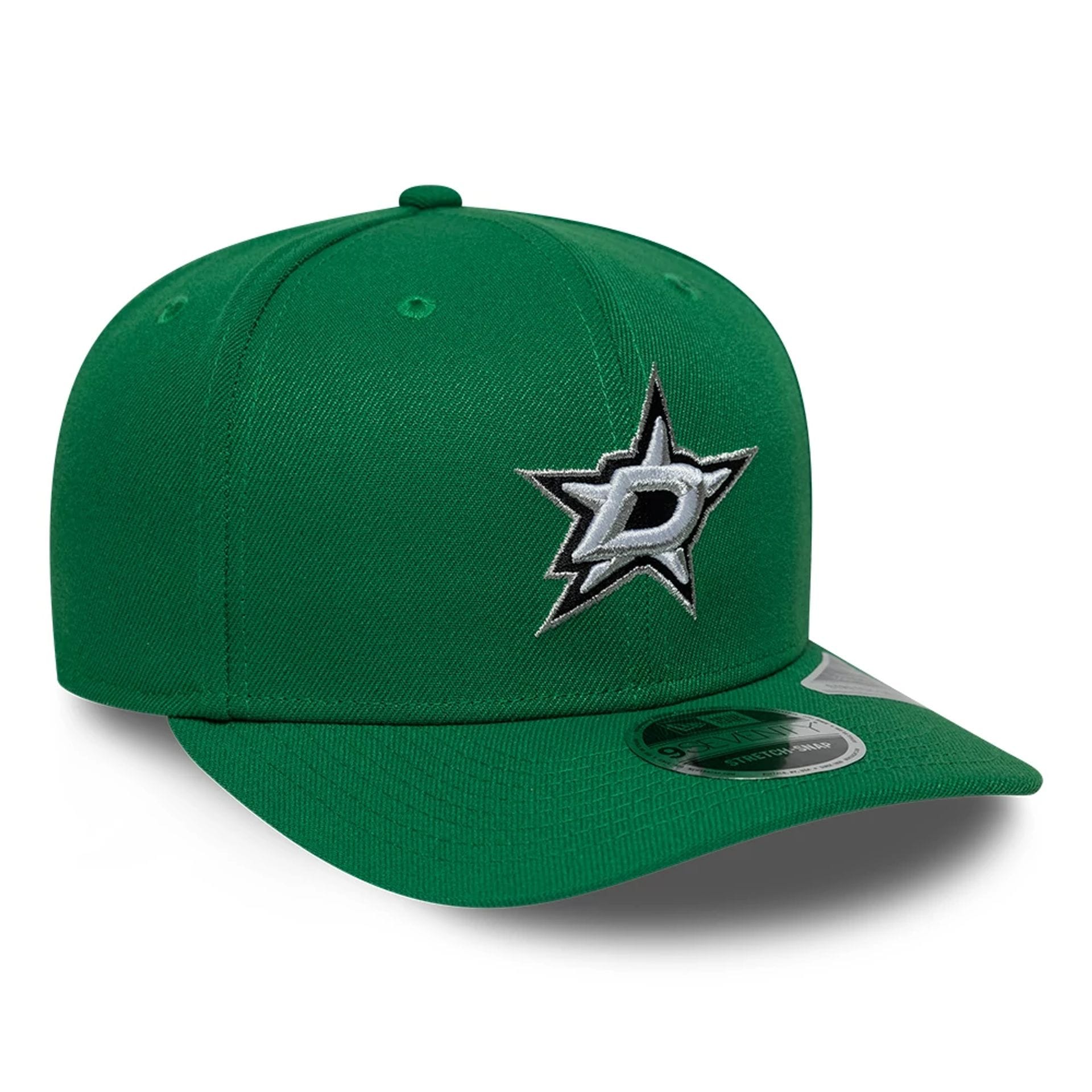 Pictured is this NHL Team Dallas Stars 9SEVENTY Stretch Snap cap in green. 4