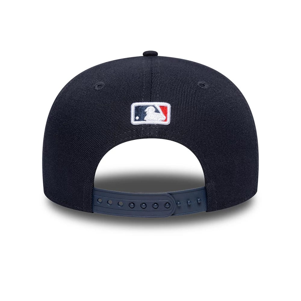 Pictured is this MLB Player Replica Boston Red Sox 9SEVENTY Stretch Snap cap in navy. 4
