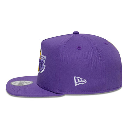 Pictured is this NBA Hardwood Classic LA Lakers 9FIFTY A-Frame Snapback cap in purple. 5
