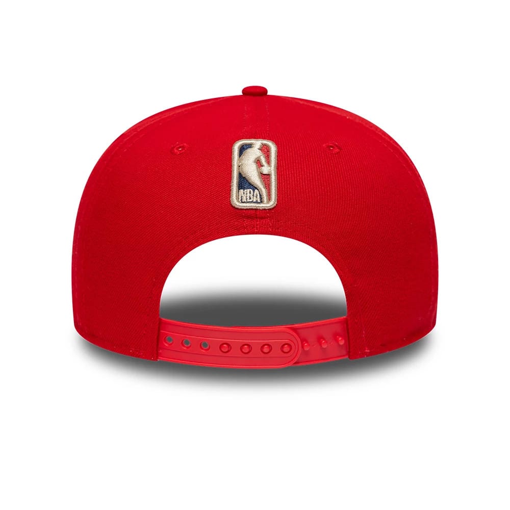 Pictured is this NBA Hardwood Classic Houston Rockets 9FIFTY A-Frame Snapback cap in red. 5