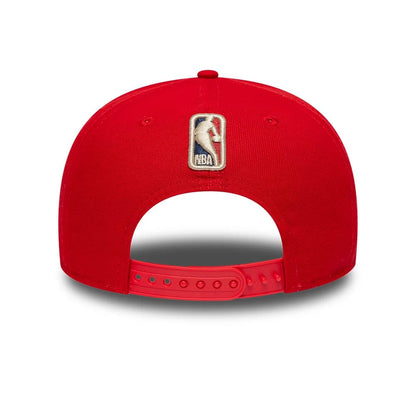 Pictured is this NBA Hardwood Classic Houston Rockets 9FIFTY A-Frame Snapback cap in red. 5
