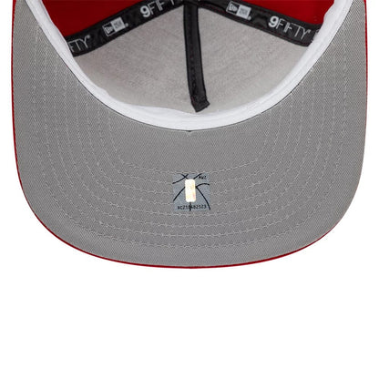 Pictured is this NBA Hardwood Classic Houston Rockets 9FIFTY A-Frame Snapback cap in red. 2