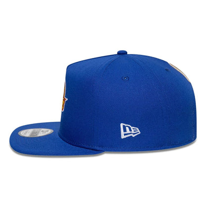 Pictured is this NBA Hardwood Classic Golden State Warriors 9FIFTY A-Frame Snapback cap in blue. 6