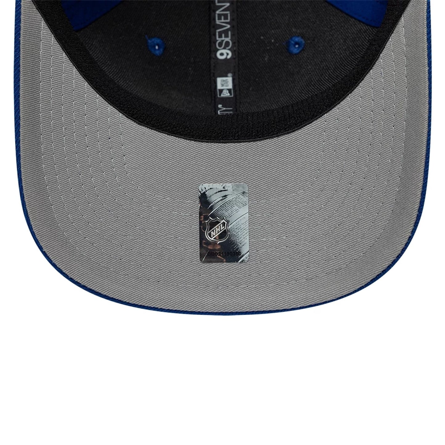 Pictured is this NHL Team New York Rangers 9SEVENTY Stretch Snap cap in blue. 2