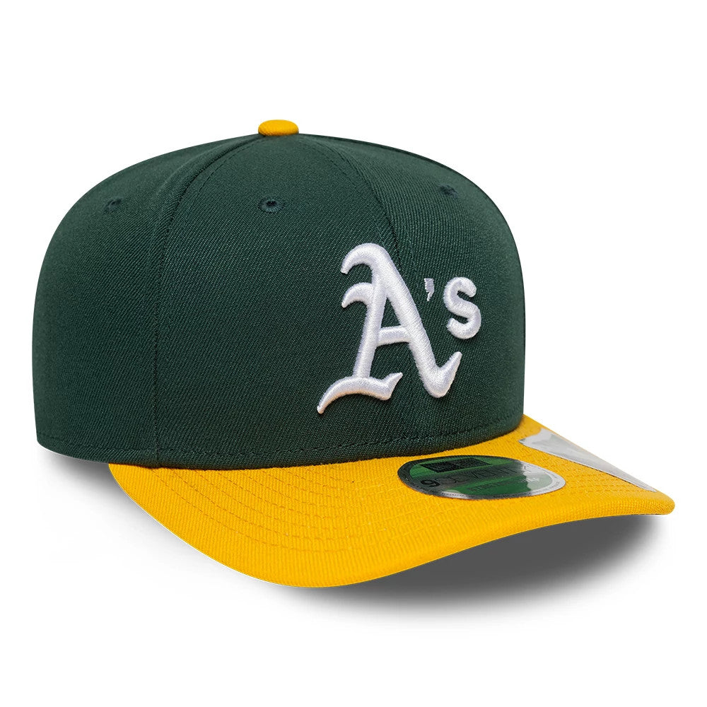 Pictured is this MLB Player Replica Athletics 9SEVENTY Stretch Snap cap in dark green. 3