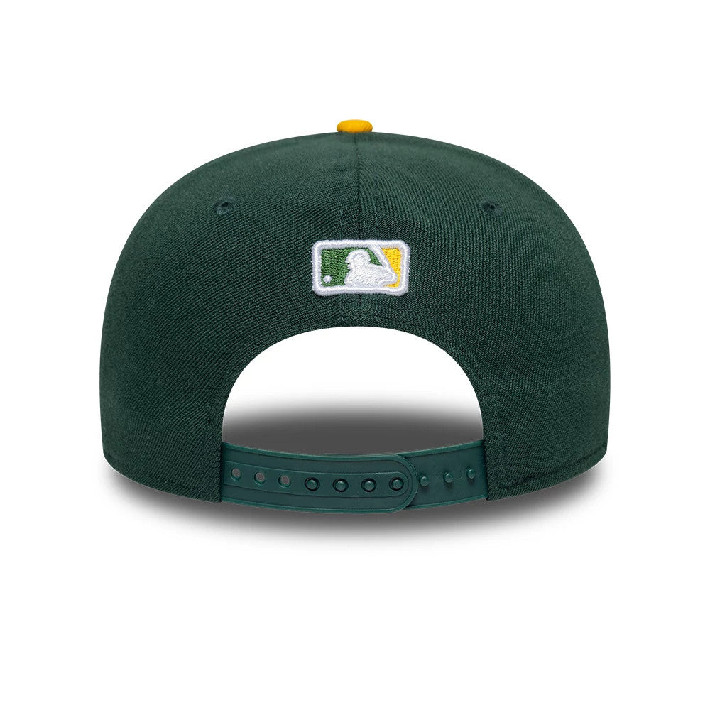 Pictured is this MLB Player Replica Athletics 9SEVENTY Stretch Snap cap in dark green. 4