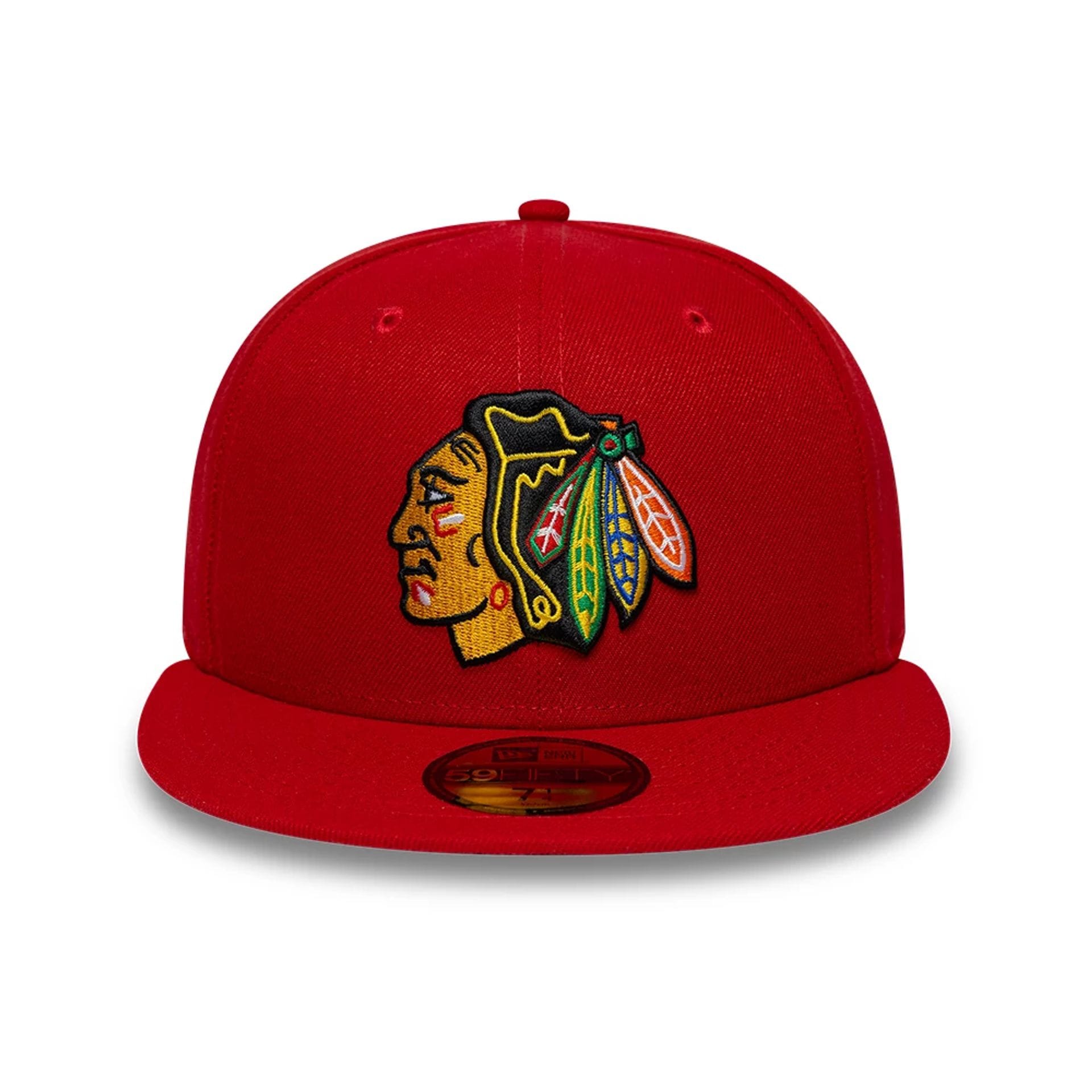 Pictured is this NHL Basic Chicago Blackhawks 59FIFTY Fitted cap in red. 3