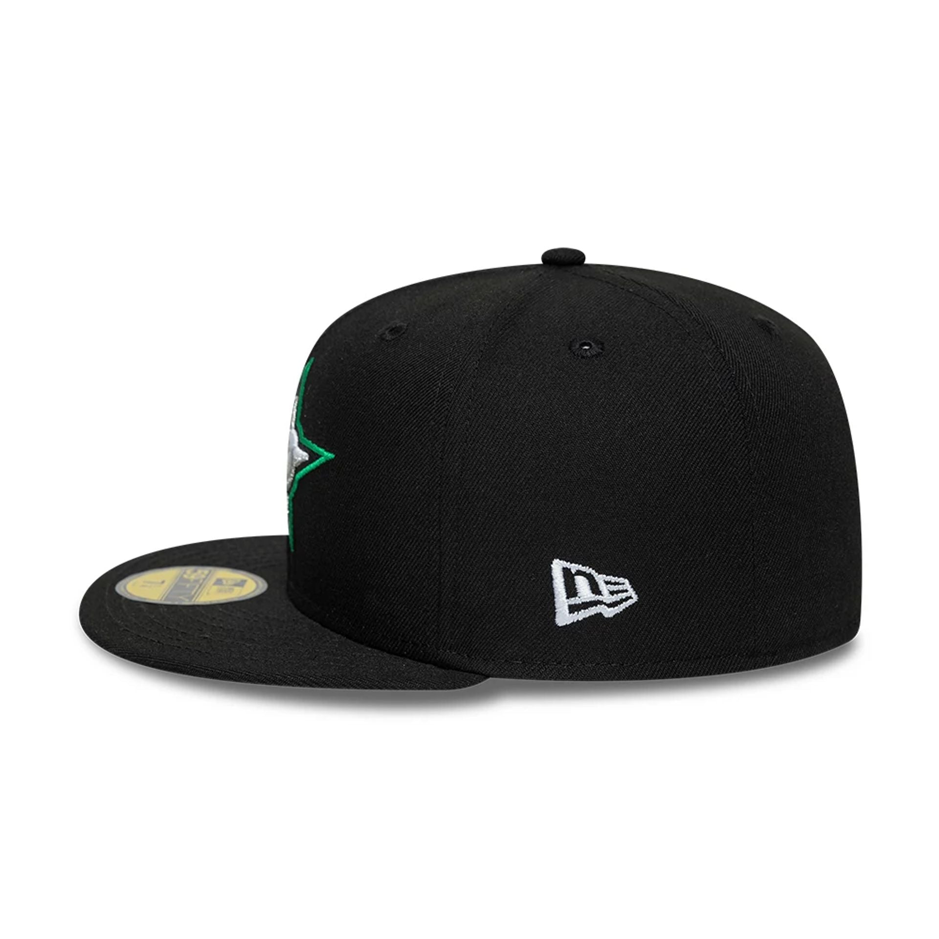 Pictured is this NHL Basic Dallas Stars 59FIFTY Fitted cap in Black. 6