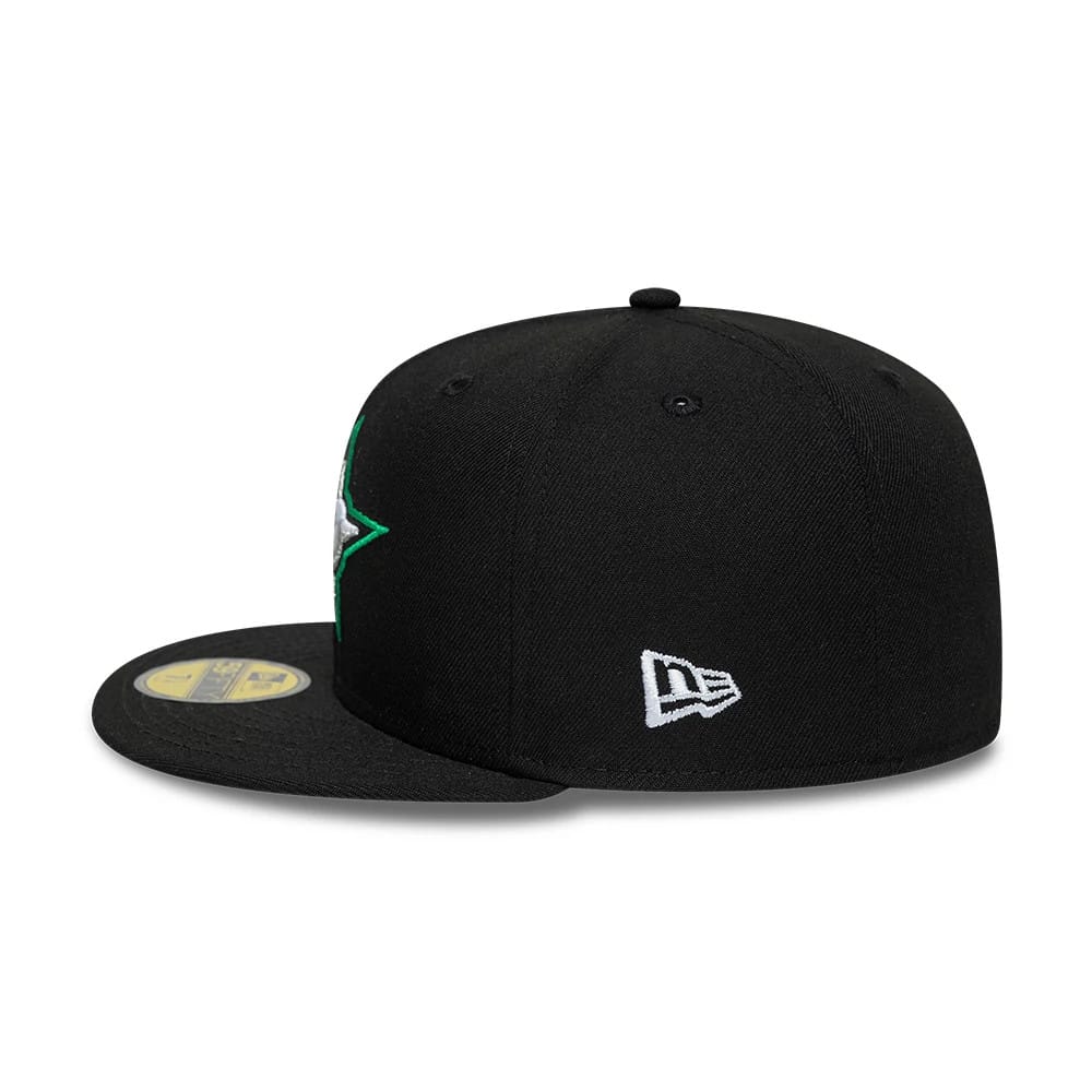 Pictured is this NHL Basic Dallas Stars 59FIFTY Fitted cap in Black. 6