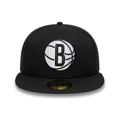 Pictured is this NBA Basic Brooklyn Nets 59FIFTY Fitted cap in black. 3