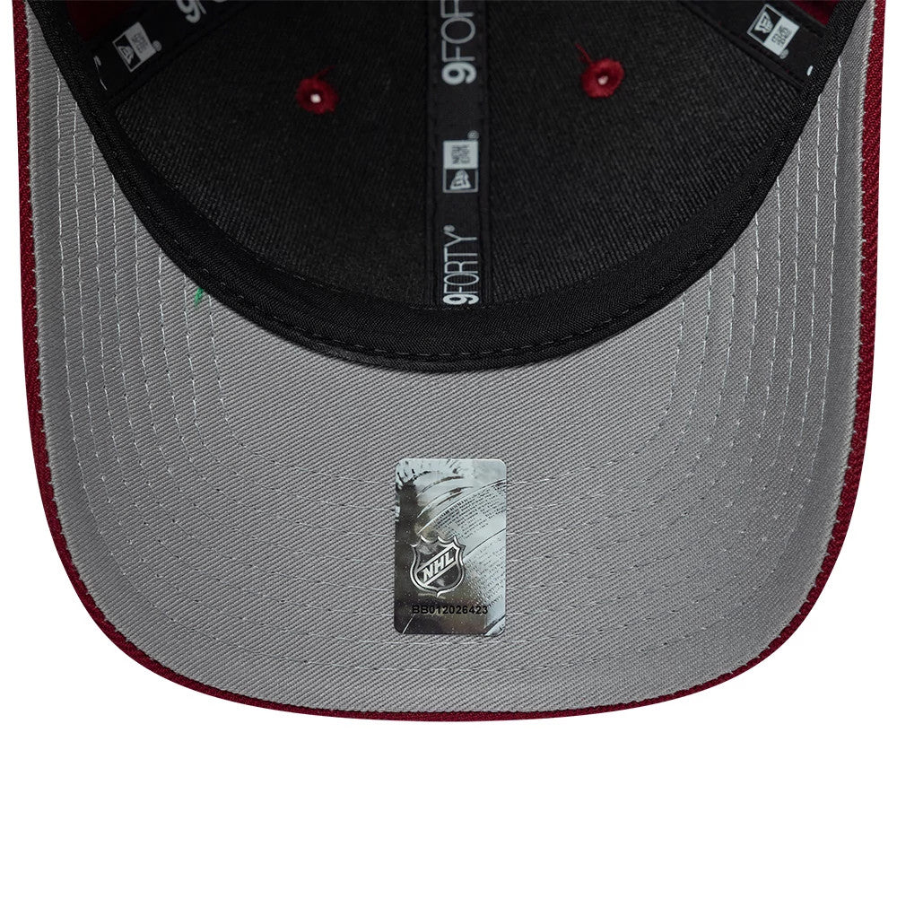 Pictured is this NHL Team Colorado Avalanche 9FORTY M-Crown cap in dark red. 2
