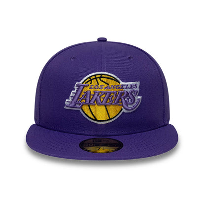 Pictured is this NBA Hardwood Classic LA Lakers 59FIFTY Fitted cap in purple. 3