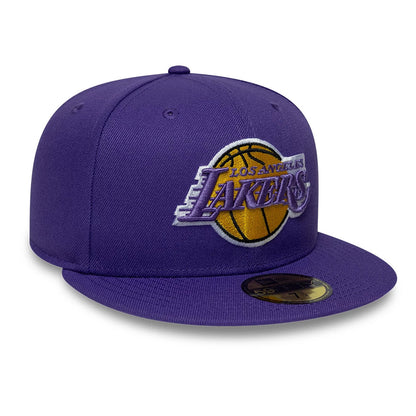 Pictured is this NBA Hardwood Classic LA Lakers 59FIFTY Fitted cap in purple. 4