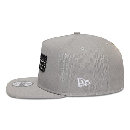 Pictured is this NBA Hardwood Classic San Antonio Spurs 9FIFTY A-Frame Snapback cap in grey. 5