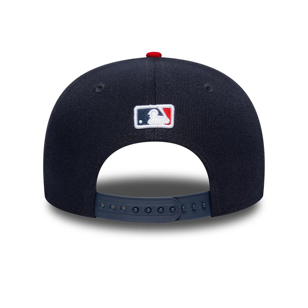 Pictured is this MLB Player Replica Atlanta Braves 9SEVENTY Stretch Snap cap in navy. 4