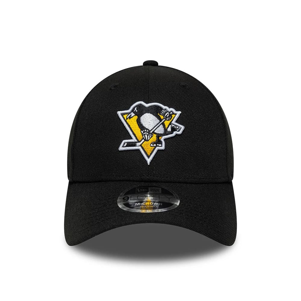 Pictured is this NHL Team Pittsburgh Penguins 9FORTY M-Crown cap in black. 3
