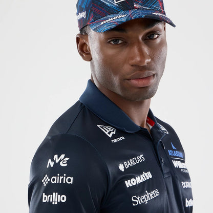 The model is wearing this Williams GB Race Special Tech Polo T-Shirt in navy. 5