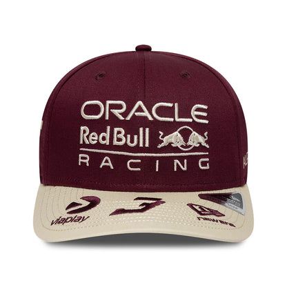 Pictured is this Austin Race Special Max Verstappen Red Bull Racing 9SEVENTY Stretch Snap cap in burgundy. 3