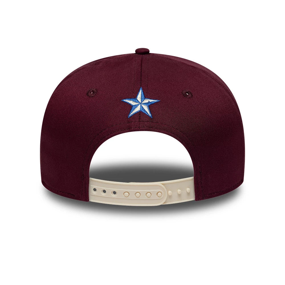 Pictured is this Austin Race Special Max Verstappen Red Bull Racing 9SEVENTY Stretch Snap cap in burgundy. 5