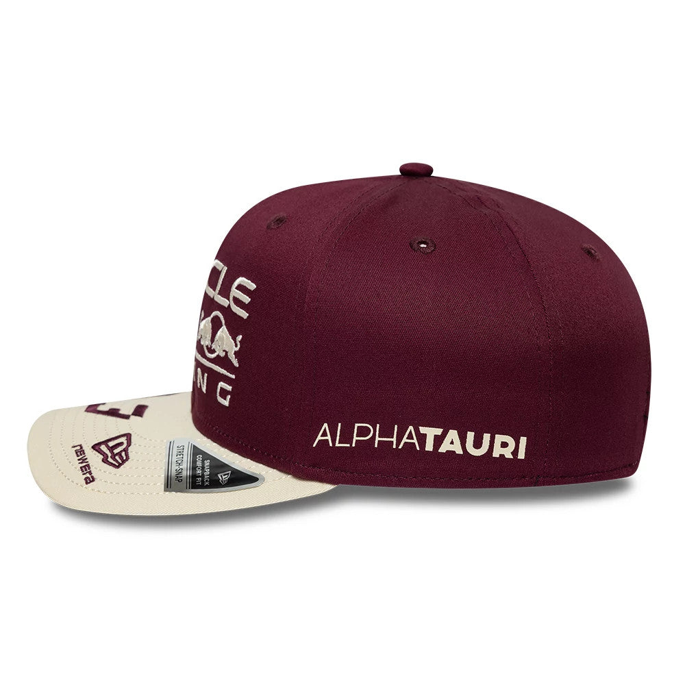 Pictured is this Austin Race Special Max Verstappen Red Bull Racing 9SEVENTY Stretch Snap cap in dark purple. 6