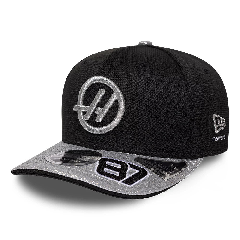 Pictured is this Oliver Bearman Vegas Race Special TGR Haas F1 9SEVENTY Stretch Snap cap in black. 1